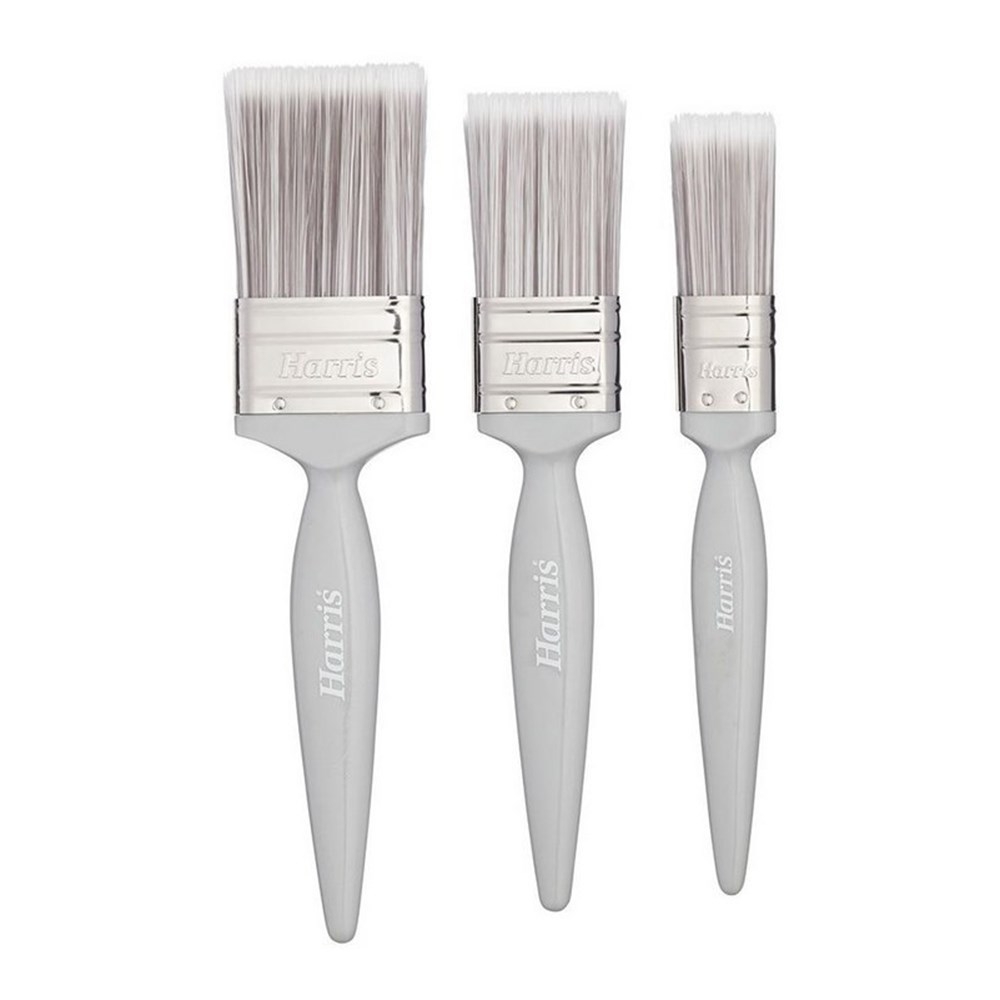 Harris Essentials 3pk Paint Brushes Set For Walls & Ceilings DIY Or Professional