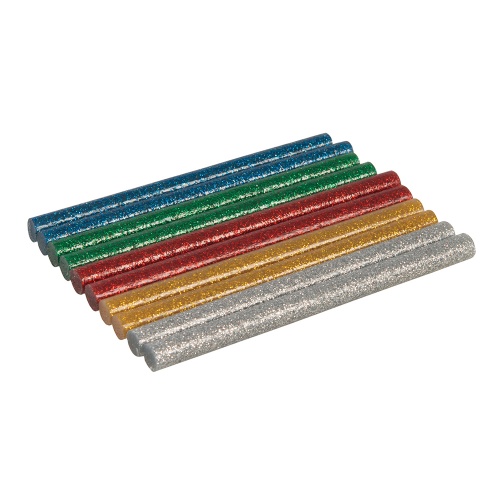 Mini Glitter Glue Sticks 10pk 7.2 x 100mm Multicoloured for use with glue gun