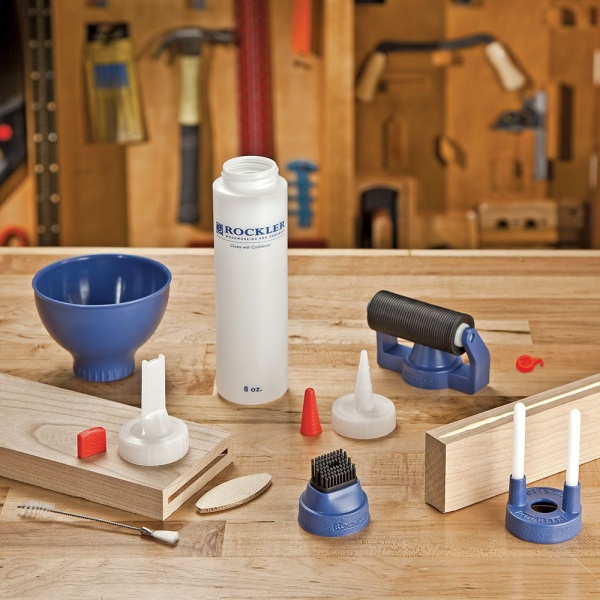 Rockler Glue Application Set 8pce Glue bottle roller brush etc