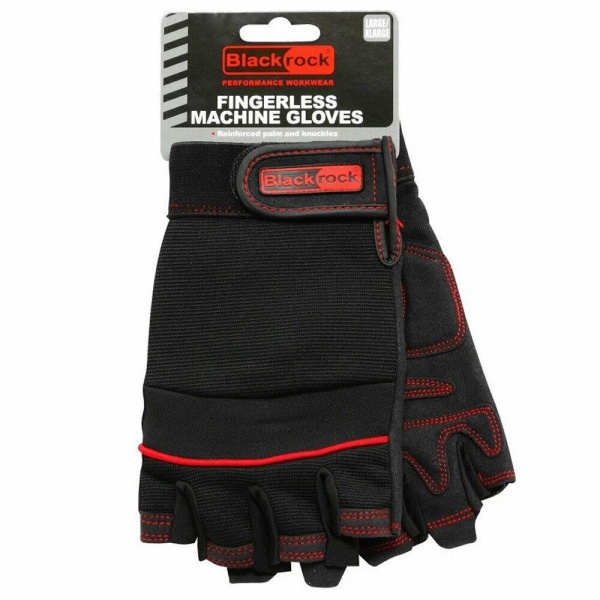 Full Fingerless Electrician Plumber Machine Mechanic Reinforced Work Gloves