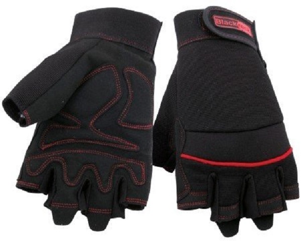 Full Fingerless Electrician Plumber Machine Mechanic Reinforced Work Gloves