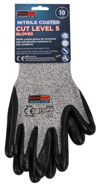 Blackrock Advance Cut Resistant Level 5 Nitrile Safety Gloves size 9 L