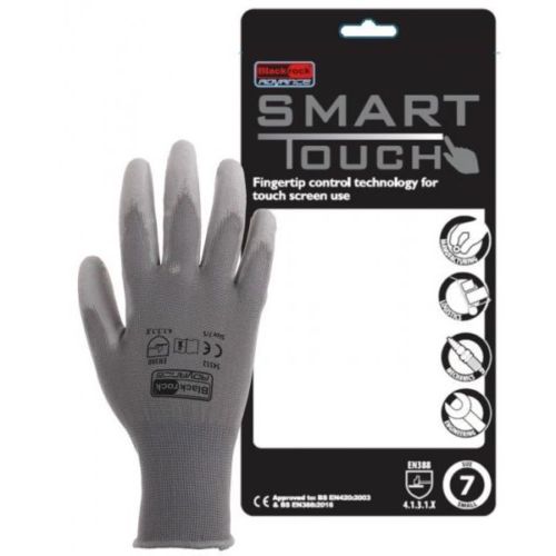 Blackrock Advance Smart Touch Pu Work Gloves For Smart Devices Size 8 M