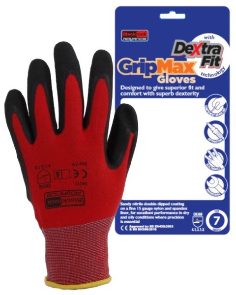 Blackrock Gripmax Dextra Fit Grip Glove Warehouse Handling Size 8 M