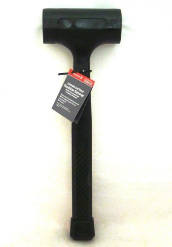 Black 1lb Dead Blow Mallet - 17oz Hammer Diy Recoil Camping Tent Peg 0.5kg Tool