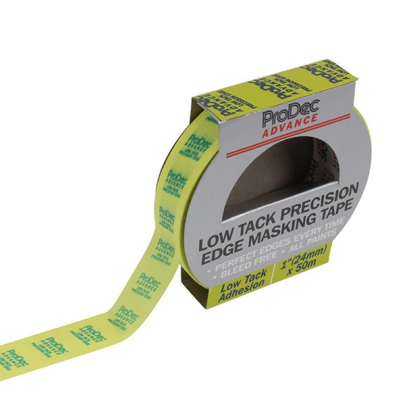 ProDec Advance Low Tack Precision Edge Masking Tape 50 Metre Roll - 1'' wide