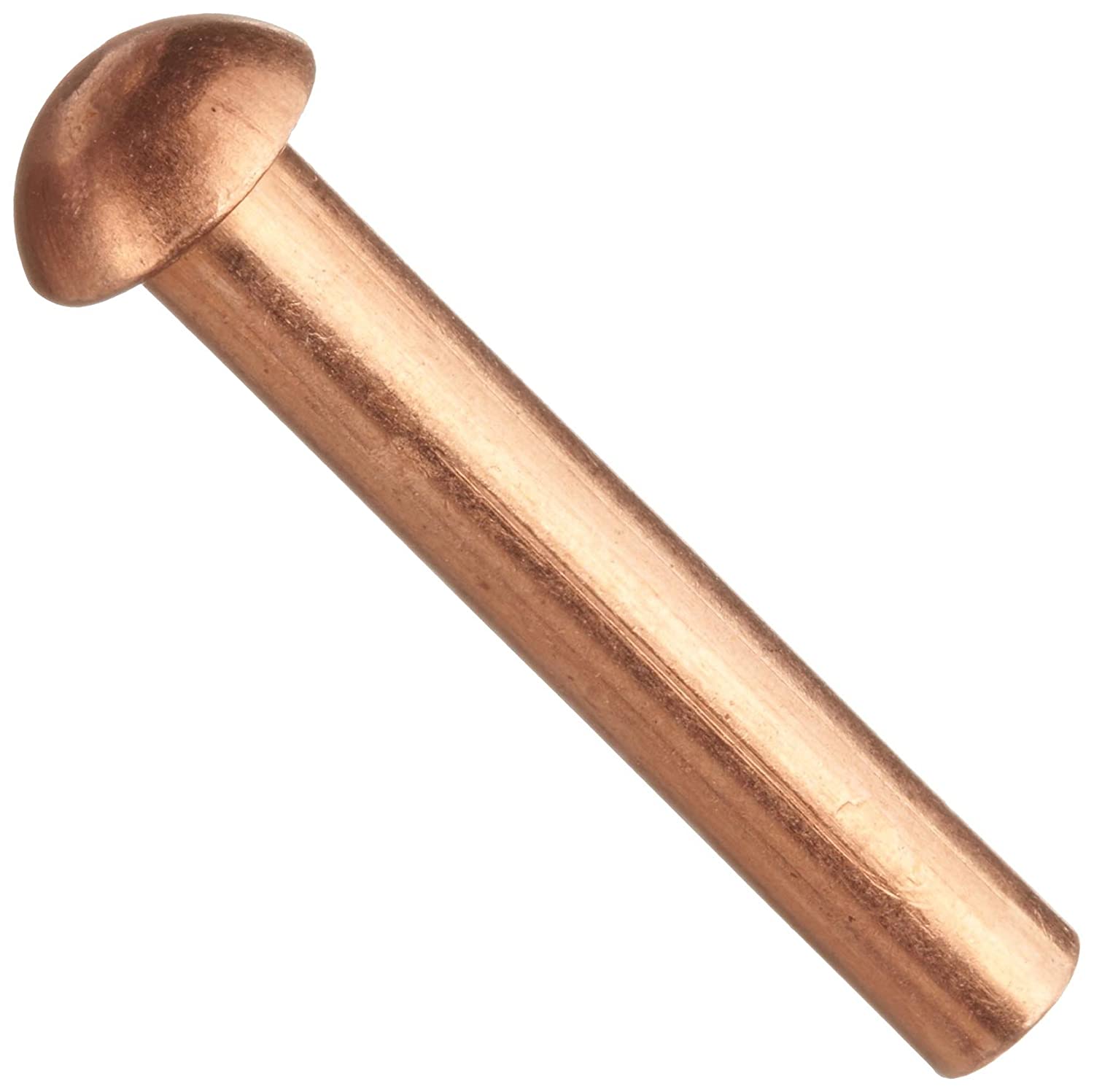 Quality British Made 1/4'' x 1.3/4'' Copper round head Rivets pack of 10