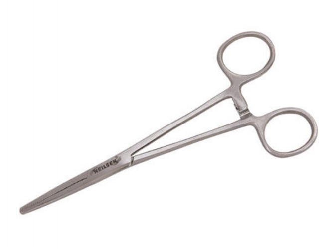 Hermostat 150mm (6'') Stainless Steel Forceps - Straight - Tweezers