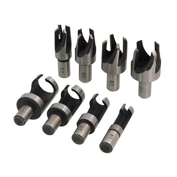 8pc Wood Plug Cutting Set 1/4. 3/8. 1/2. 5/8