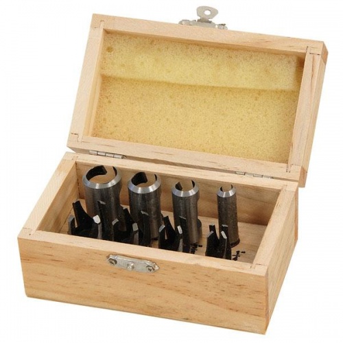 8pc Wood Plug Cutting Set 1/4. 3/8. 1/2. 5/8