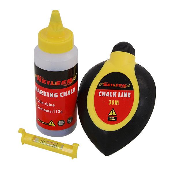 Chalk Line / Layout Set 3pc With Chalk And Line Level