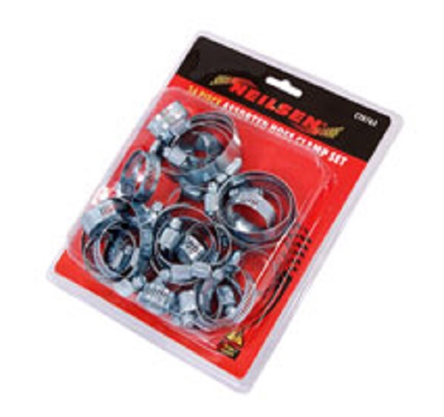 34pC Hose Clamps Jubilee Clips Zinc Plated Various Sizes