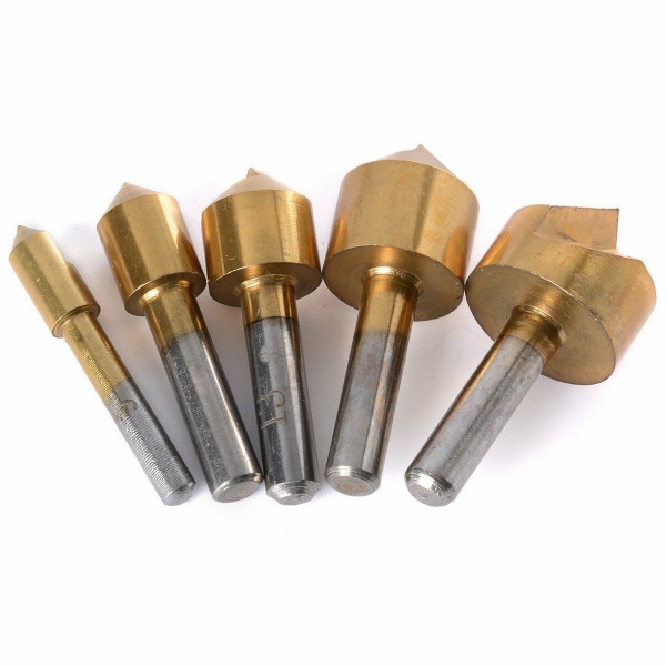 Countersink Set Titanium Coated 8mm 10mm 12mm 16mm & 19mm