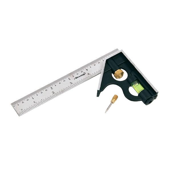 6 Inch 150 Mm Combination Square Spirit Level Angle Stainless Steel Ruler