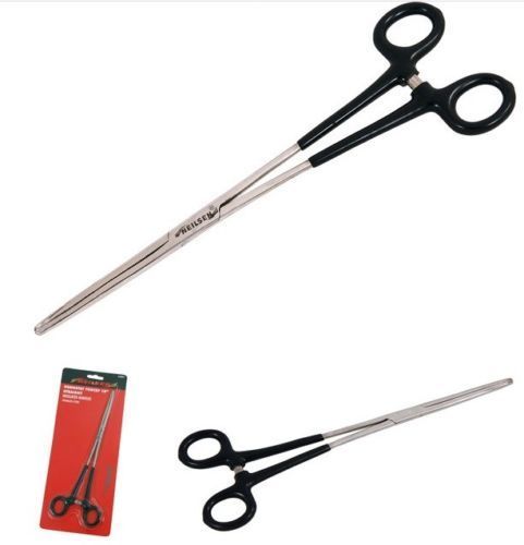 10'' Long Reach Hemostat Straight Forceps Insulated Locking Handle