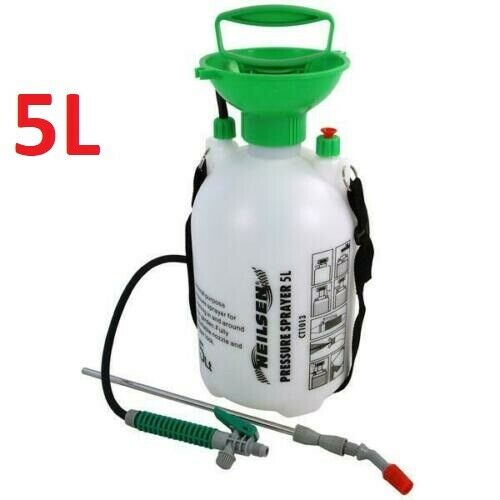 5l Garden Pressure Sprayer Portable Handpump Chemical Weed Spray Bottle Car Wash