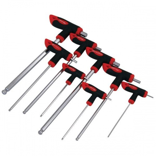 8pc Hex Key Set High Torque Ball & Hex Point Allen Key Type Easy Grip