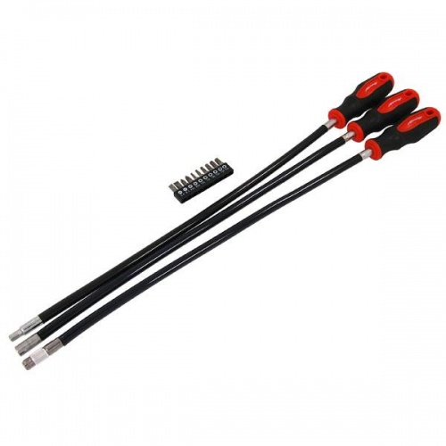 13 Pc 1/4'' Inch Drive Extra Long Flexible 600mm Screwdriver Driver Set