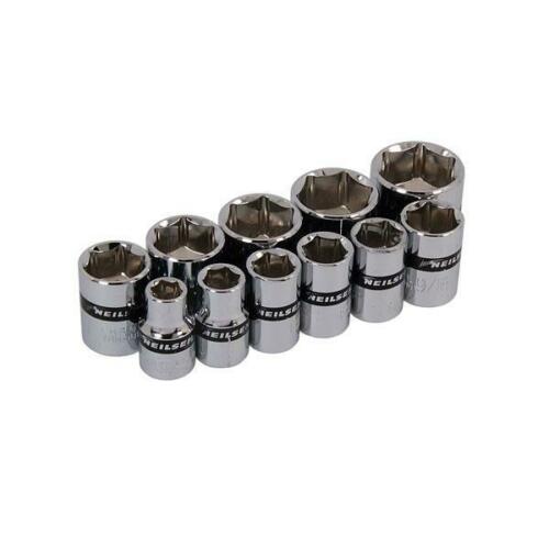 11pc 3/8'' Drive Sae Socket Set By Neilsen Tools 5/16'' To 7/8'' A/f Single Hex