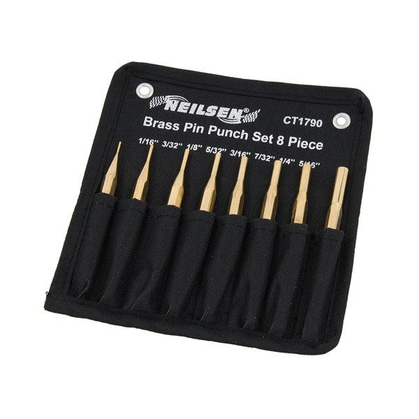 Brass Punch Pin Drive Set 1/16'' To 5/16'' Drift Pin Hand Tool Set 8 Punches