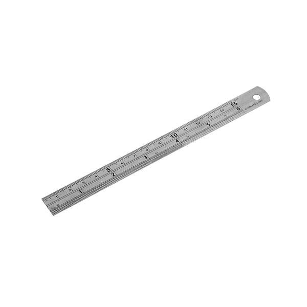 Neilsen Stainless Steel Rule 15cm 6 Inch 150mm 6'' With Conversion Table Ruler