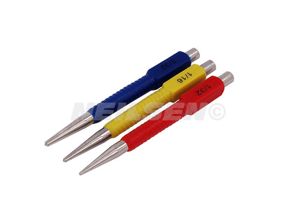 Steel Centre Punch Set Colour Coded Scribe Mark Dot Marking Metal