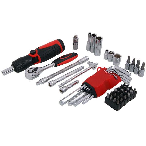 84pc 1/4 Drive Socket Set Deep Shallow Drive Hex Ratchet Screwdriver Allen Key