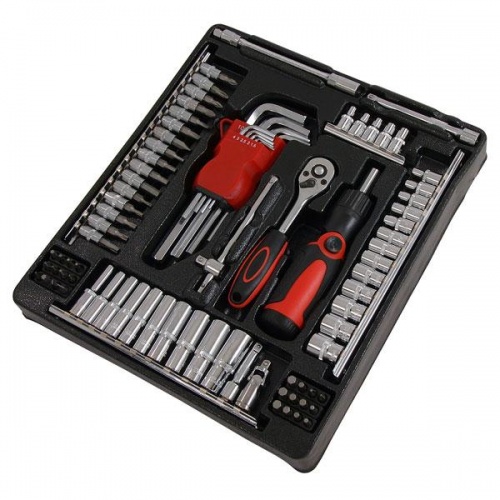 84pc 1/4 Drive Socket Set Deep Shallow Drive Hex Ratchet Screwdriver Allen Key