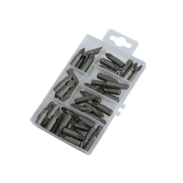 50PC 25mm NO.2 PH2 Phillips Drive Screwdriver Drill Driver Bits Set Case