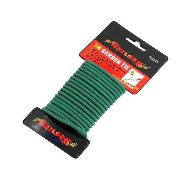 5m Garden Twisty Tie Thick Soft Coated Wire Reusable For Plants