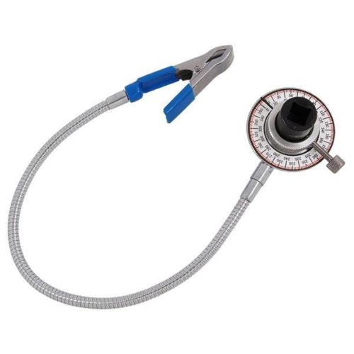 1/2'' Drive Torque Angle Gauge With Flexible Arm & Spring Clip Square Head