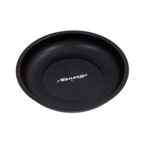 6'' Magnetic Parts Tray Rubber Back Matt Black Finish