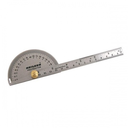 0-180 Degree Protractor Arm Stainless Steel 6'' 15cm Ruler Angle Finder Gauge