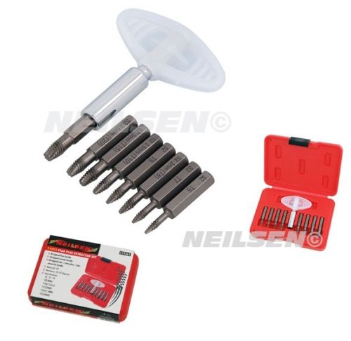 9PC Star Plus Screw Extractor Set, Removing Stripped Hex Star Torx Heads