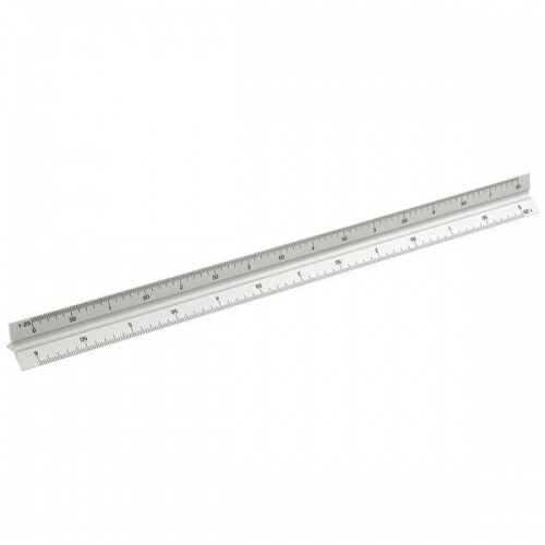 12'' Aluminium Scale Rule Ruler - Engineers Architect Technical Drawing