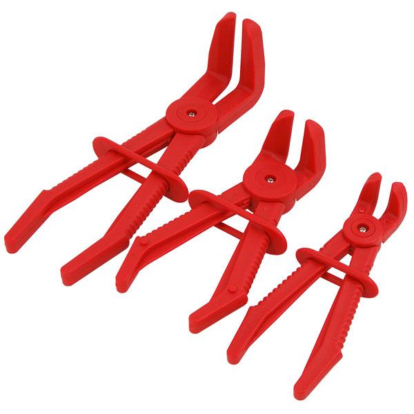 3pc Hose Clamp Pliers Set - 90 degrees For Clamping Brake Coolant & Fuel Hose