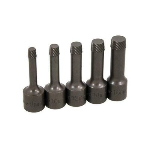 5pc 1/2'' Drive Multi-Spline Screw Extractor Set 8-16mm