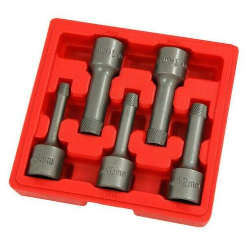 5pc 1/2'' Drive Multi-Spline Screw Extractor Set 8-16mm