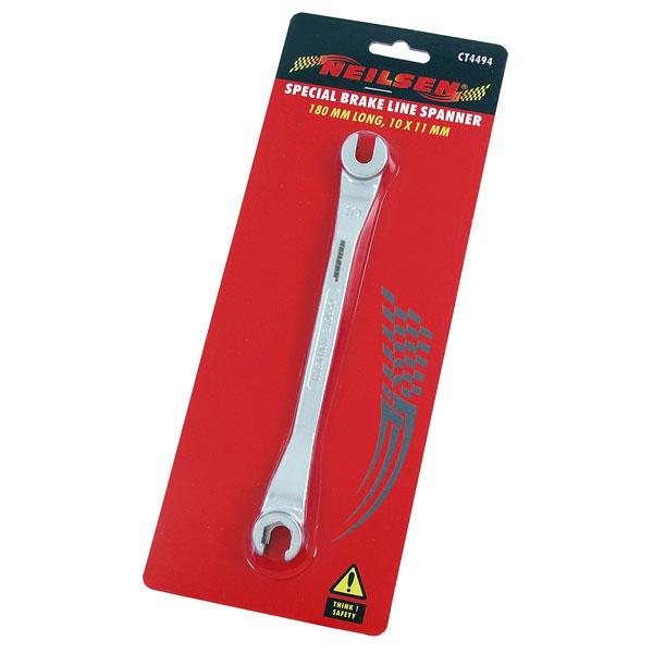 10mm & 11mm Special Brake Pipe Line Flare Nut Spanner - Length 180mm