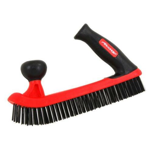 2 Handled Ergonomic Soft Grip Wire Brush - Carbon Steel Bristles