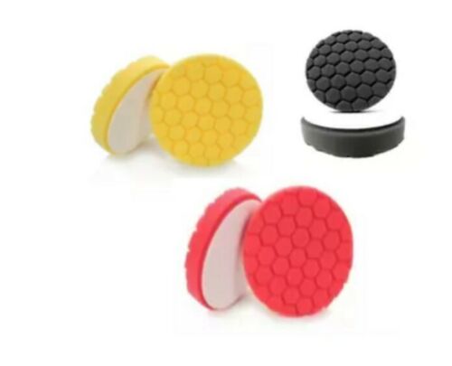 3 Pack 6'' / 150 Mm Hexagon Polishing Foam Pads Velkro Back