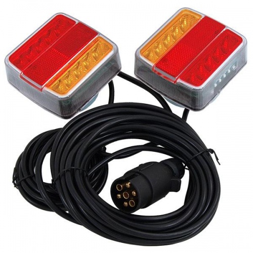 12v Led Magnetic Trailer Light Set With Pre Wired 7 Pin Plug And 7.5m Cable