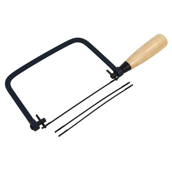 Wooden Handle Coping Saw with 3 Blades - Carpentry, Joiner Woodwork Tool