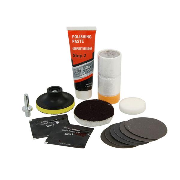 Headlight Restoration Kit for Plastic Headlamp Lens Restore Polish and Cleaner