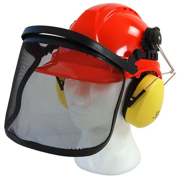 Professional 4-in-1 Safety Helmet Ear Muff Mesh Visor Construction Hard Hat