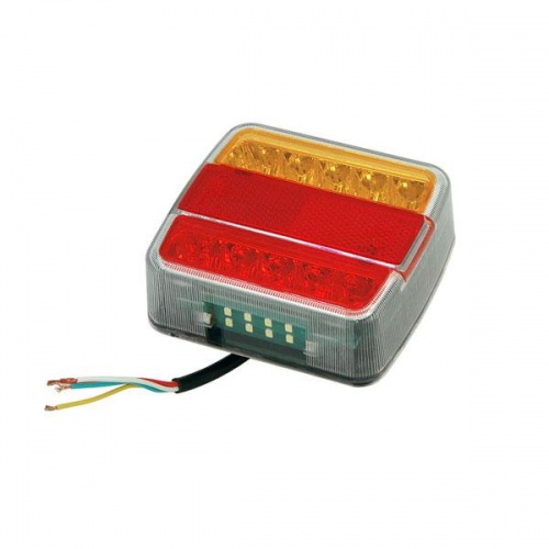 12 - 24V LED Tail Light Unit with Reflector, Brake, Indicator, Number Plate