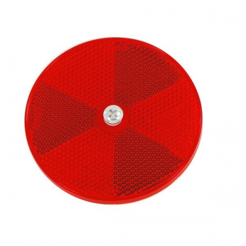 Rear Red Screw On Reflector 84mm Round Motorcycle Motorbike Caravan Trailer