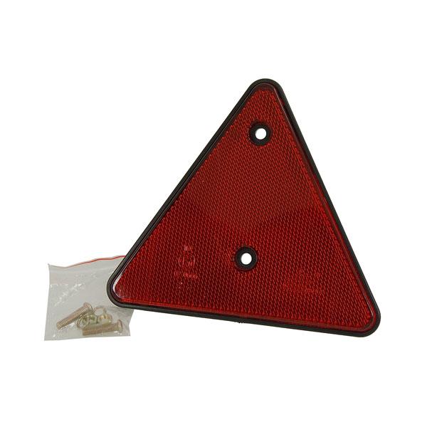 2x Triangle Red Reflectors Screw Fit Rear Pair for Trailers Caravans Gatepost