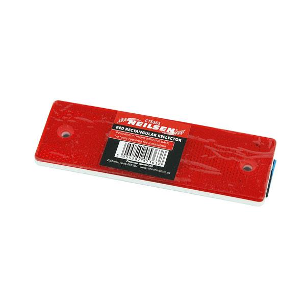 Rear Red Screw On Rectangular Rectangle Reflector Caravan Motorcycle Motorbike