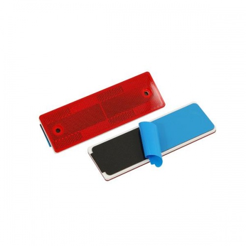 Rear Red Screw On Rectangular Rectangle Reflector Caravan Motorcycle Motorbike